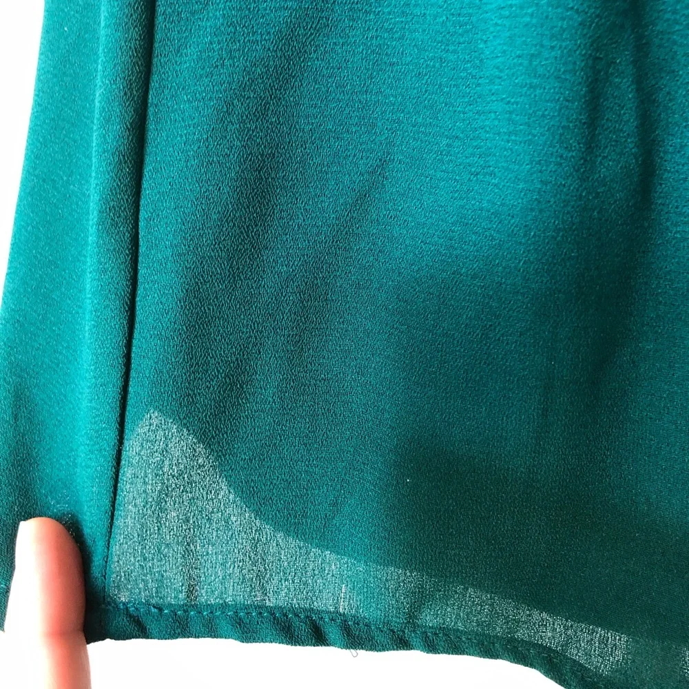 Women’s Zara Trafaluc Emerald Green Beaded Embroidered Midi Dress size S - Picture 7 of 14